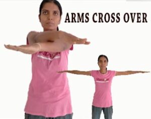 Arms Cross Over for slim arms workout at home